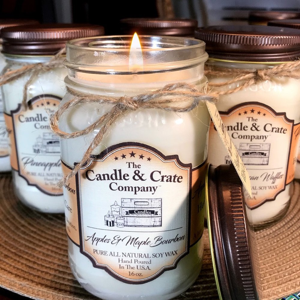 Apples And Maple Bourbon Handmade Soy Candle